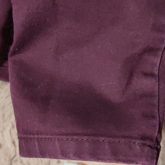 Burgundy Mid-Rise Skinny Pants - Picture 5 of 5